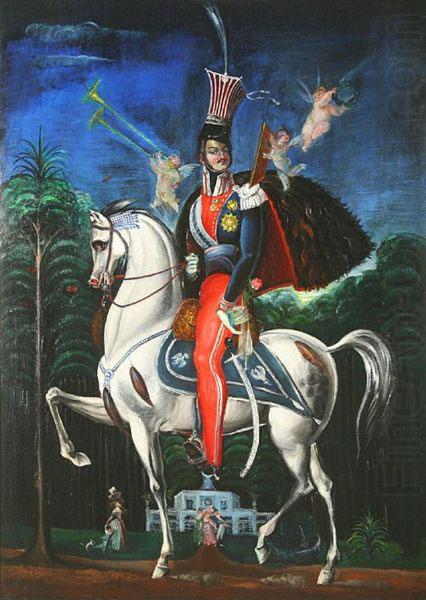 Prince Joseph Poniatowski on horse, Zygmunt Waliszewski